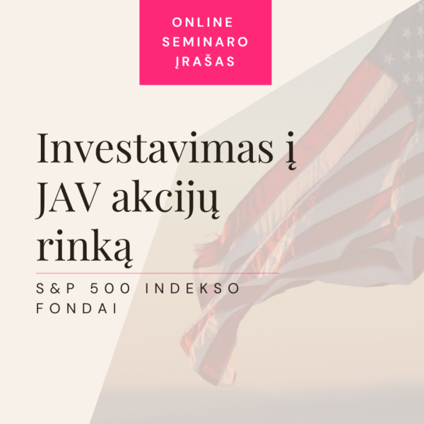 Investavimas į JAV akcijų rinką | S&P 500 indekso fondai (įrašas)